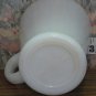 Anchor Hocking Blank White Milk Restaurant Mug - D Handle - 31-1212 - 1970s Vintage