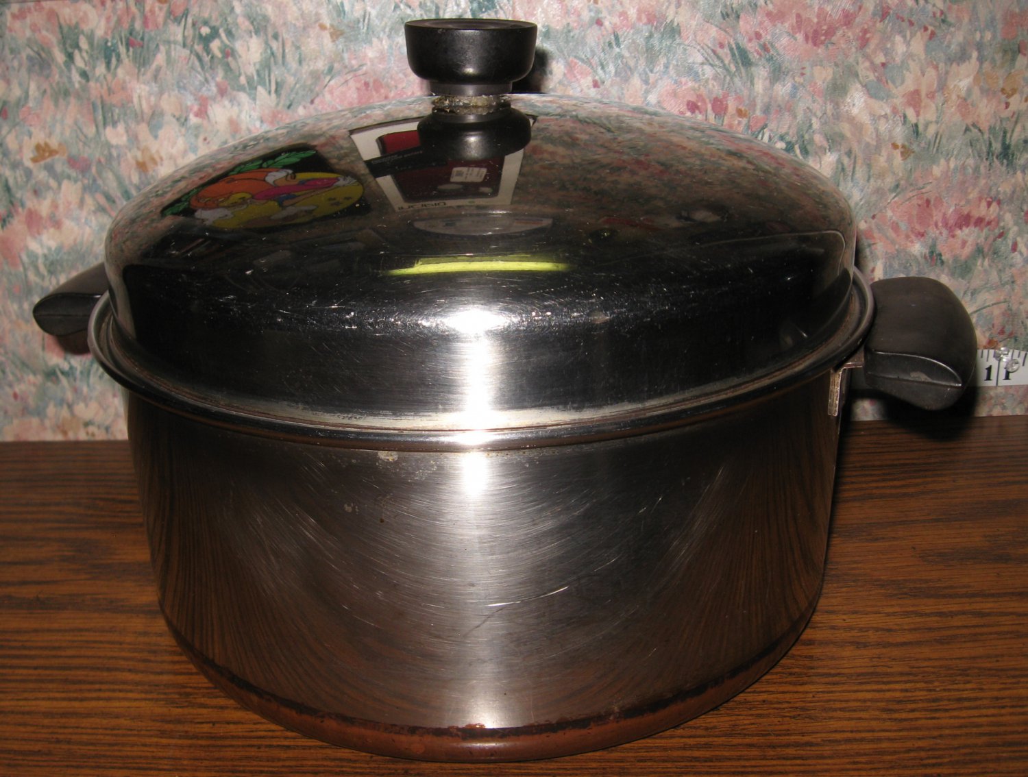 Revere Ware 10 Inch Stock Pot 4 1/2" Deep Copper Bottom WITH LID