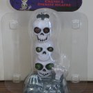 Solar Skull Heads Halloween Dancing Skulls Light Activated Decoration - New Open Box