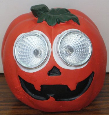 Solar Powered LED Light Up Halloween Jack O Lantern / Pumpkin Yard Light Decoration - 3" - 2020