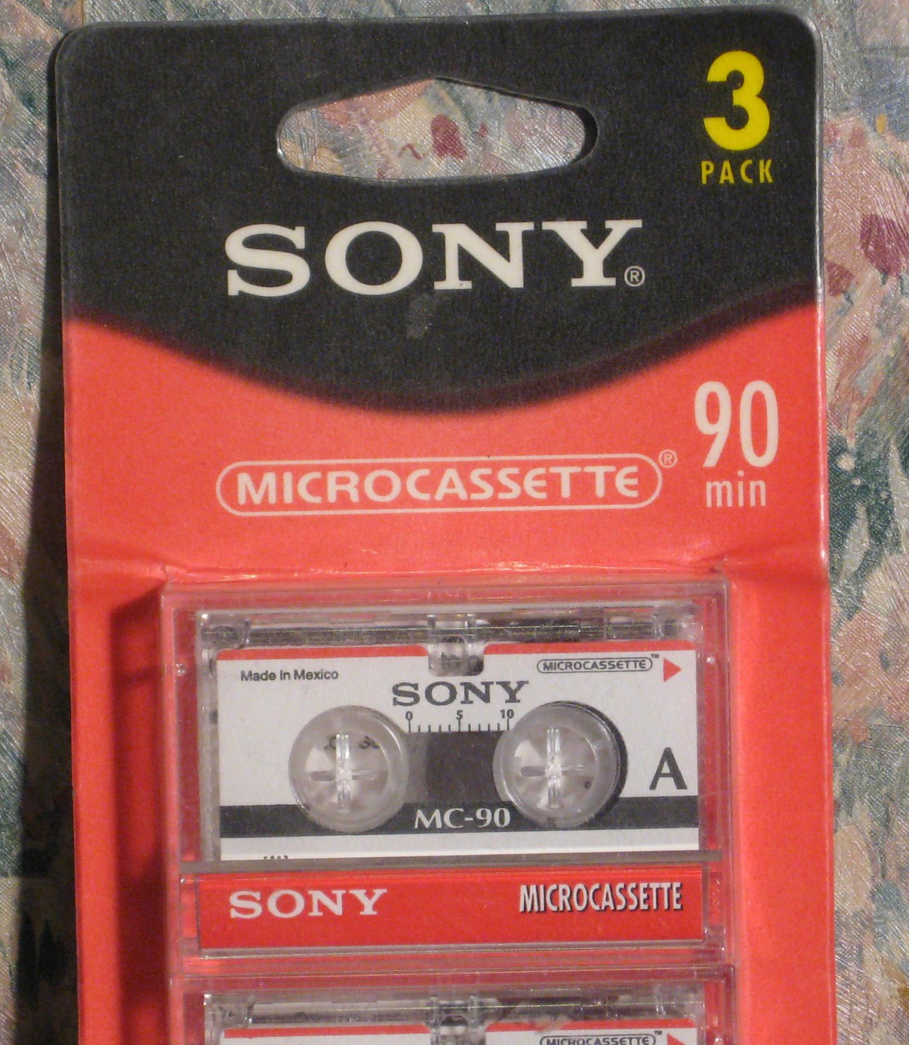 Sony MC90 Microcassette 3 Pack 90 Minute Micro Cassette Tapes New