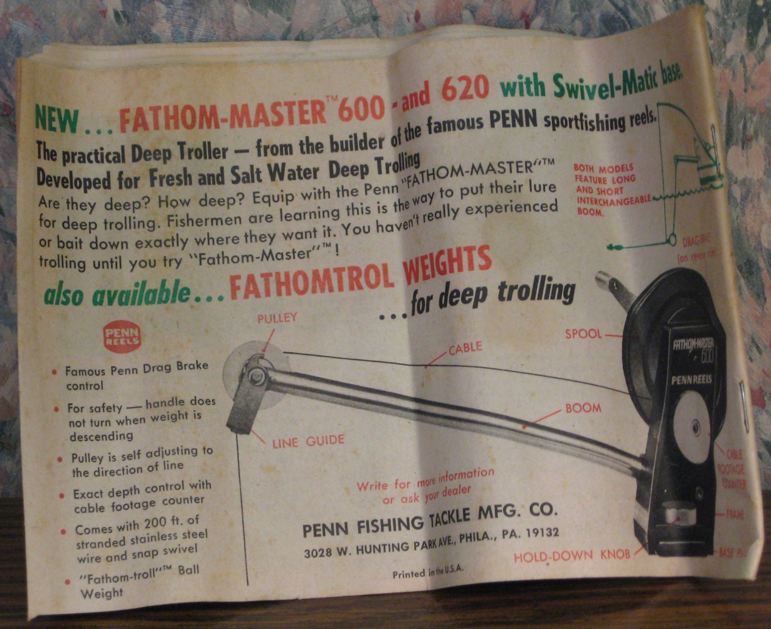 Penn Reels Fishing Reel 39 Page Catalog 36B 1976 Vintage