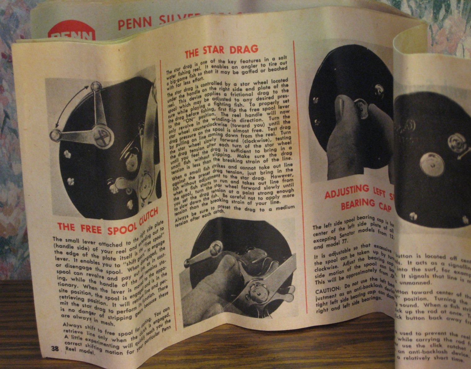 Penn Reels Fishing Reel 39 Page Catalog 36B 1976 Vintage
