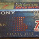 Audio Cassette Tape - Sony HiFi 90 - 90 Minutes - Pack of 7