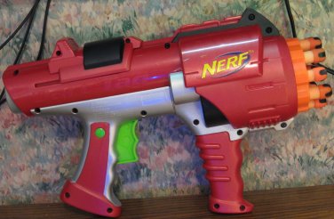 Nerf Dart Tag Hyperfire 10 Round Soft Dart Revolver Blaster Gun - Red