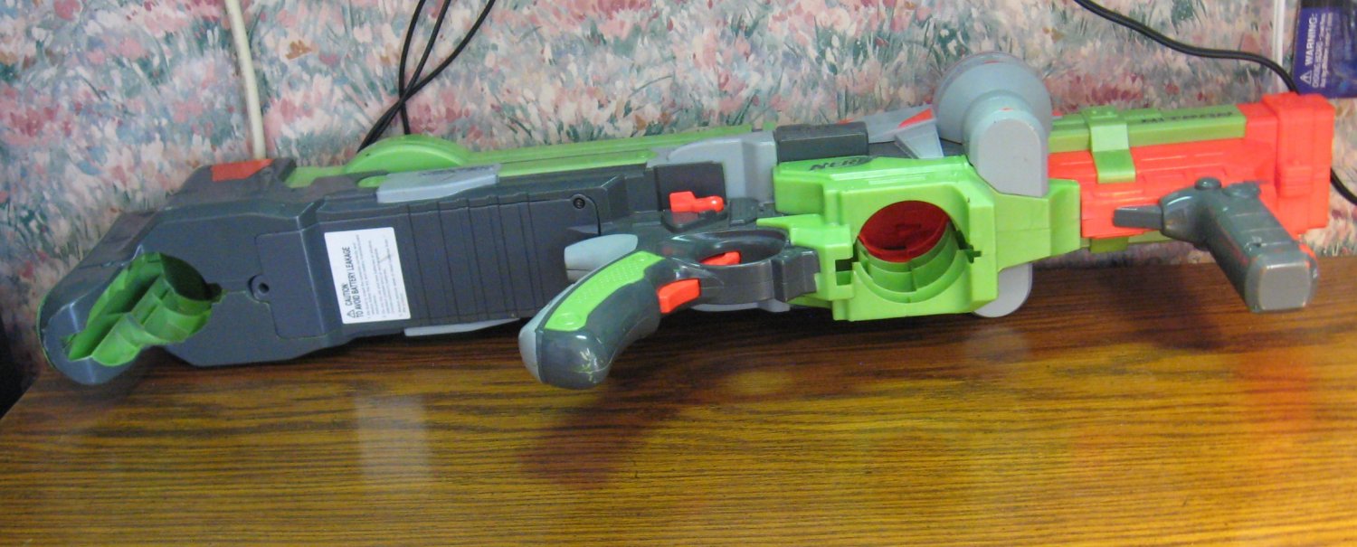 Nerf Vortex Nitron Motorized Foam Disc Launcher Blaster Rifle - Green ...