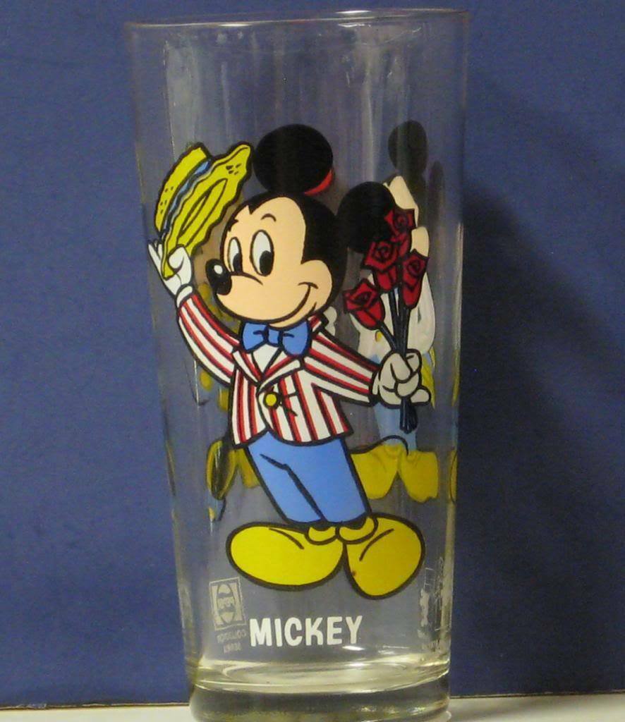 Disney Mickey and Minnie Mouse Pepsi Series Collector Glass - 1978 Vintage