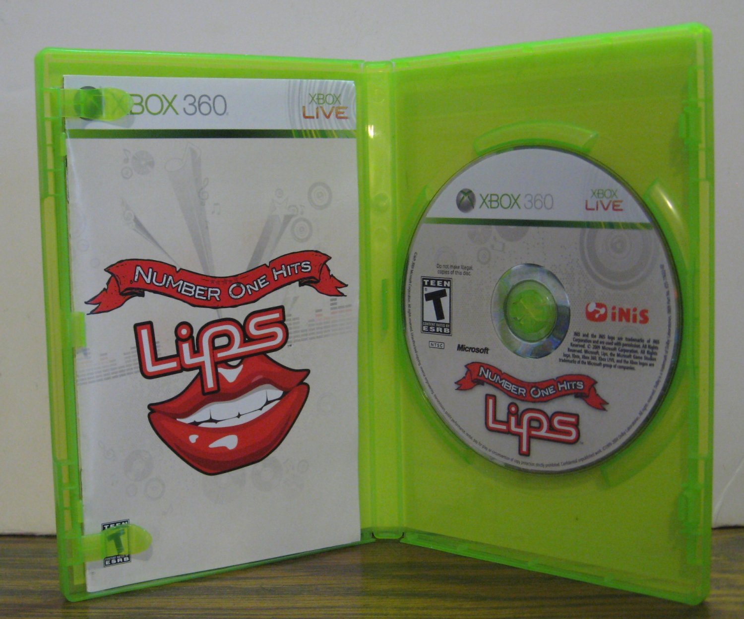 Microsoft XBox 360 Lips Number One Hits Video Game Only No Mics