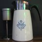 Corning Ware 9 Cup Stove Top Coffee Percolator - Cornflower Pattern - 1960s / 1970s Vintage