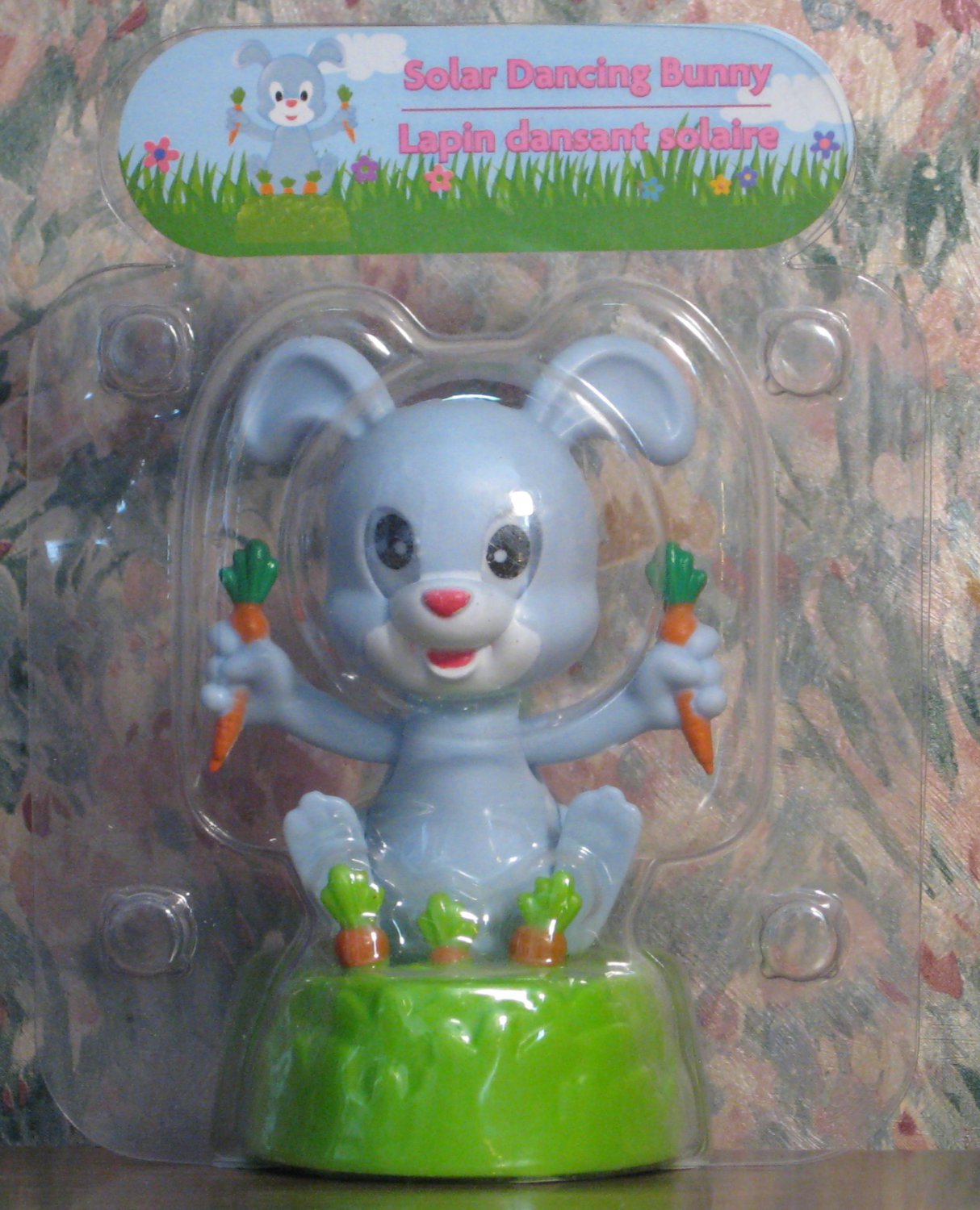 SOLD Solar Dancing Bunny Easter Decoration Blue 2017 Edition