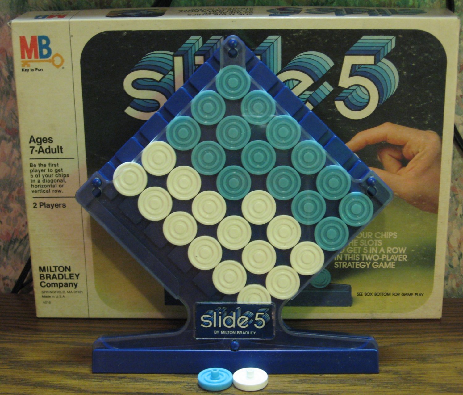 Slide 5 Strategy Game - Milton Bradley - #4016 - 1980 Vintage