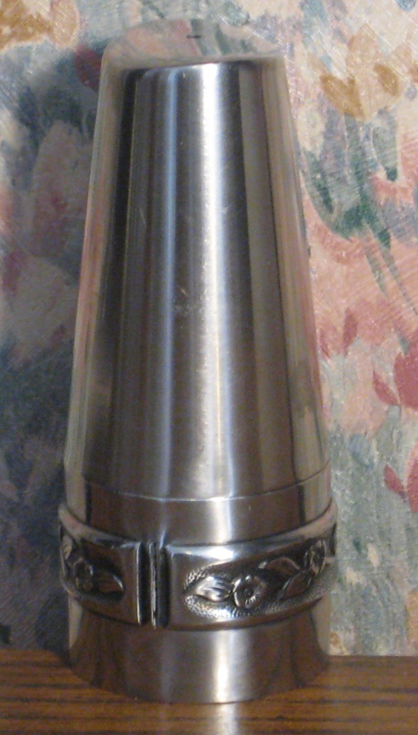 Rogers Insilco Stainless Steel Pepper Shaker - 3.5" x 1.25" - 1970s / 1980s Vintage