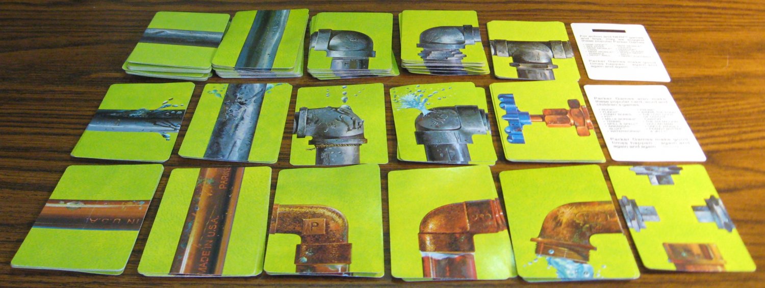Water Works Leaky Pipe Card Game Replacement Assorted Cards - 93 - Parker Brothers - 1976 Vintage