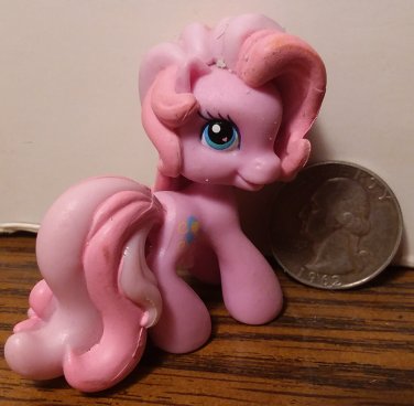 My Little Pony Ponyville Pinkie Pie Mini PVC Figure 2" - Right Facing - Thick Mane - 2008
