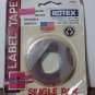Rotex Roll of Red Label Maker Tape - 3/8" - New on Card 12 Foot Roll - 1980s Vintage