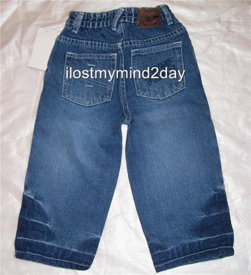 PHAT FARM BABY BOY LOGO'D DENIM JEANS SZ 18-24 MONTHS-NWT