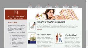 Mystery Shopper Site