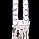 Crystal Pave Dangle RECTANGLE Navel Belly Button Ring BJ11