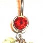 Glass Cherry Cherries Dangle Belly Navel Ring BJ27