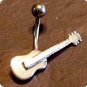 Sterling Silver Guitar Navel Belly Button Ring BJ125
