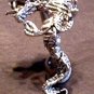 Reverse Dragon Red Crystal Eye Navel Belly Button Ring BJ164