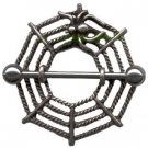 Pair of 2 Spider Web Nipple Shields Rings BJ58