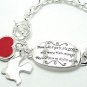 Inspirational bracelet inscribed: "Those who hope in the LORD...BR58