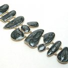 Toggle bracelet with black marbled epoxy finish BR28