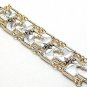 Two Tone Shiny Heart Chain Link Magnetic Bracelet BR67
