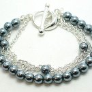 Multi strands lucite beads & chains magnetic bracelet BR70 Multi strands lucite beads & chains magnetic bracelet BR70