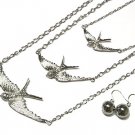 Soaring Dove Silver Chunky Necklace and earrings set NP63 Soaring Dove Silver Chunky Necklace and earrings set NP63