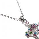 Multi Color Crystal Crown Pendant Necklace NP38 Multi Color Crystal Crown Pendant Necklace NP38