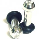 Pair of 2 Faceted Sparkling Clear CZ Crystal Ear Plugs Tunnels BJ23 - 8g