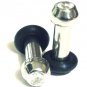 Pair of 2 Faceted Sparkling Clear CZ Crystal Ear Plugs Tunnels BJ23 - 8g