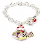 Good Luck Casino Slot Roulette Black Jack Toggle Charms Bracelet BR54