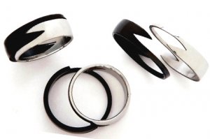 Black Titanium Stainless Steel PUZZLE Ring SSR11 Size 8, 12, 13