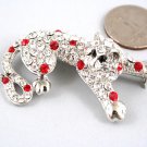 2.25" Crystal Pave Leopard Wild Cat Brooch Pin Broach BP07 2.25" Crystal Pave Leopard Wild Cat Brooch Pin Broach BP07