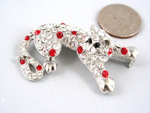 2.25" Crystal Pave Leopard Wild Cat Brooch Pin Broach BP07