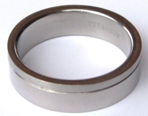 6mm Satin Finish High Polish Titanium Ring SSR19  Sz 8-9-11-12-13