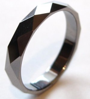 High Polish Multi Facted Tungsten Carbide Ring TU3050