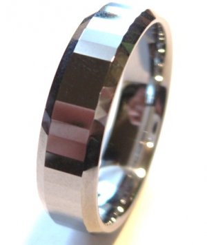 High Polish Tungsten Carbide Wedding Band Ring, TU3040  Sz 12