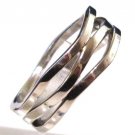 8mm Unisex Wavy Stainless Steel Ring SSR30