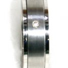 CZ Unisex Stainless Steel Spinning Rotating Ring SSR26 CZ Unisex Stainless Steel Spinning Rotating Ring SSR26
