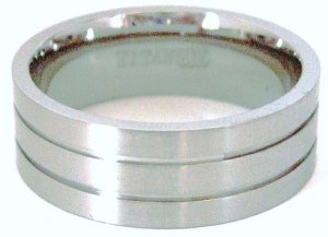 8mm Satin Finish Titanium Wedding Ring SSR23 Sz  11, 12, 13