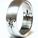 Fleur de Lys Laser Cut Stainless Steel Ring SSR47