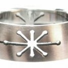 Laser Cut Star Stainless Steel Ring SSR44