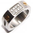 8mm CZ Stainless Steel Ring SR2253 Sz 5.5 - 7 - 8 8mm CZ Stainless Steel Ring SR2253 Sz 5.5 - 7 - 8