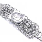 Textured Stainless Steel Chain Link Fashion Watch WW103