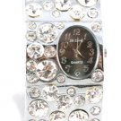 Iced Out Crystal Chunky Cuff Watch WW124