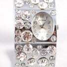 Iced Out Crystal Chunky Cuff Watch WW123